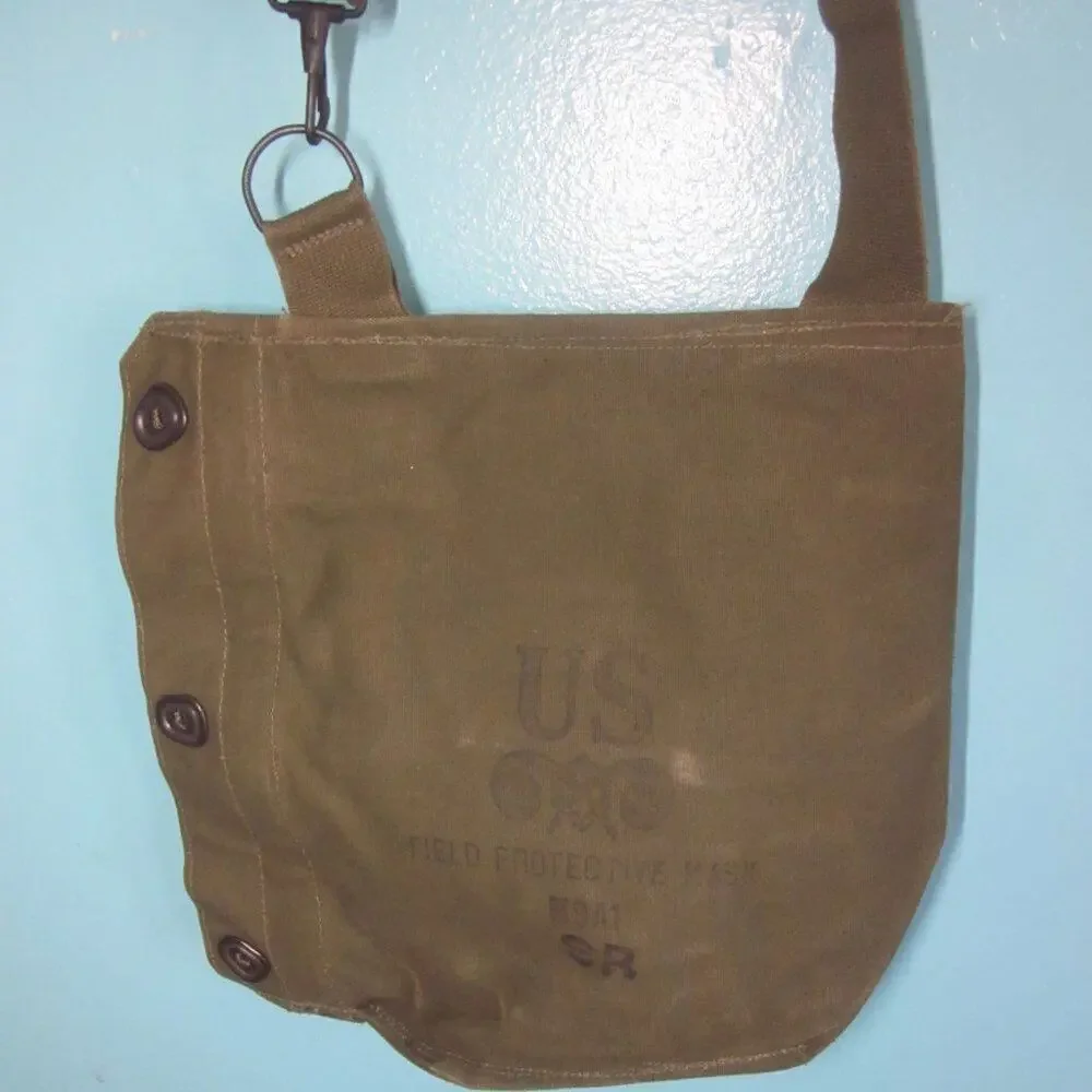 Repurposed Military Bag Crossbody Style Canvas Forest Green Purse